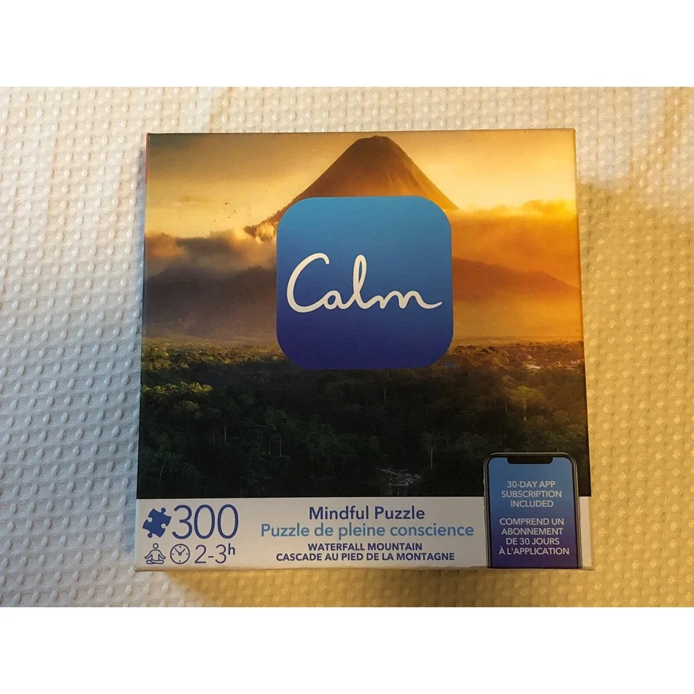 Calm Mindful Puzzle NEW 300 pcs Foggy Mountains 30-day App Subscription Included